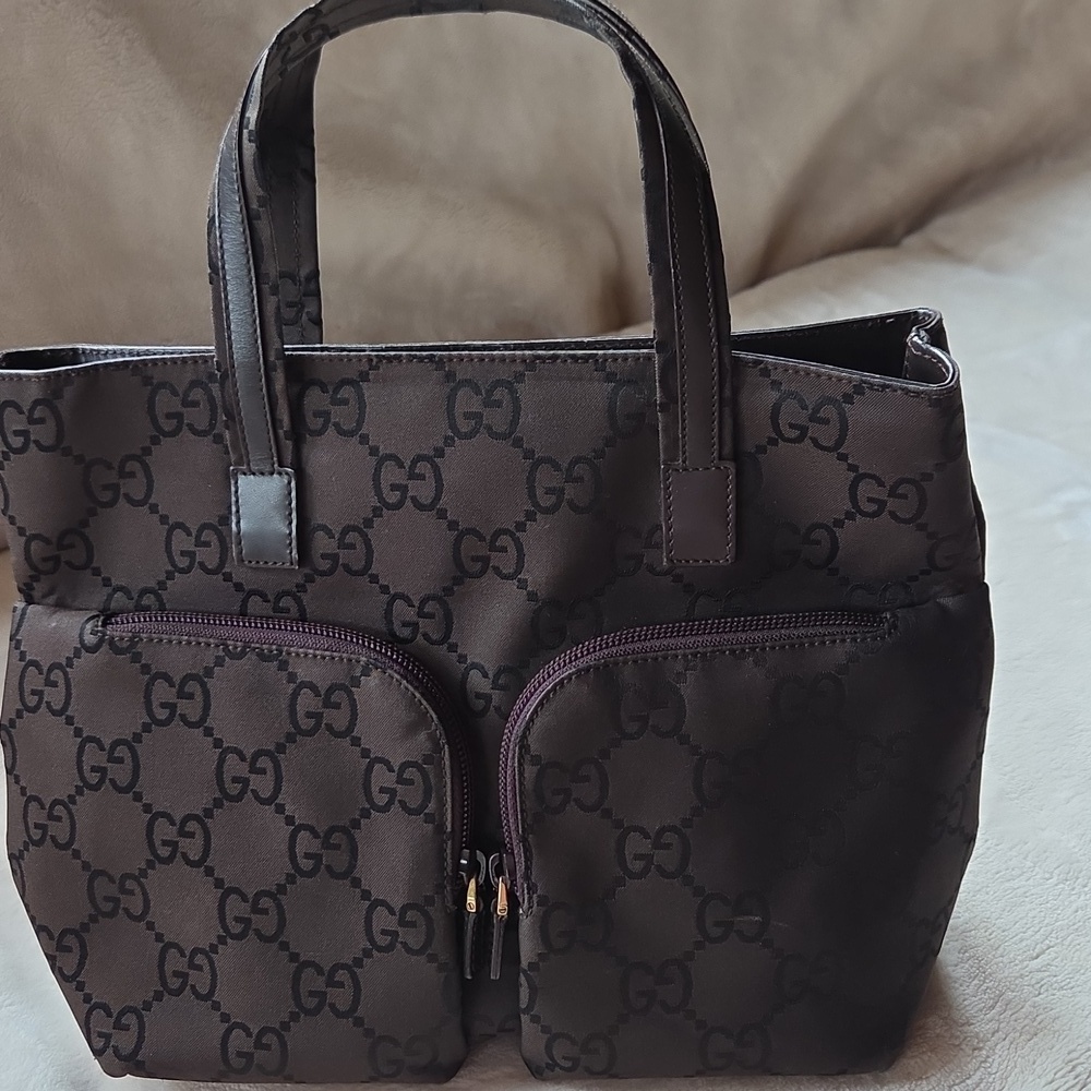 Gucci Dark Brown GG Pattern Tote - Picture 9 of 9